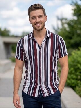 Striped Men's Shirt - Multicolor
